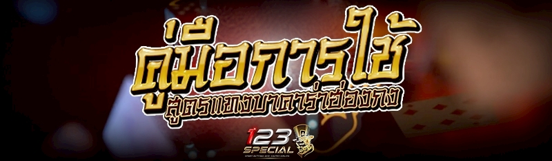 คู่มือการใช้ สูตรแทงบาคาร่าฮ่องกง